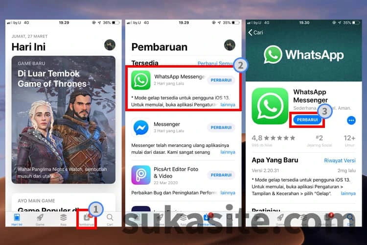 Cara mengatasi whatsapp kadaluarsa update dari store