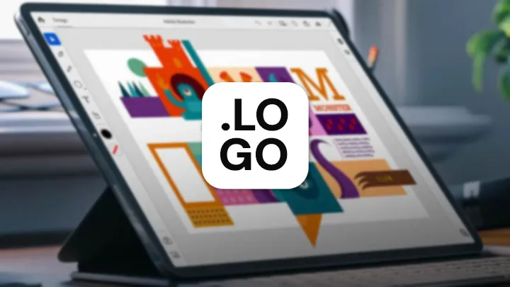 Aplikasi pembuat logo di laptop