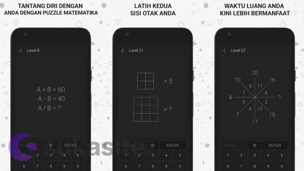 22 Game Asah Otak untuk Android Terbaik dan Menantang Game Asah Otak Math - Riddle and Puzzle Game