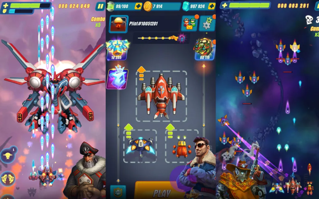 24 Game Perang Pesawat Tempur Terbaik untuk Android Game Perang Pesawat Tempur HAWK Airplane Space games