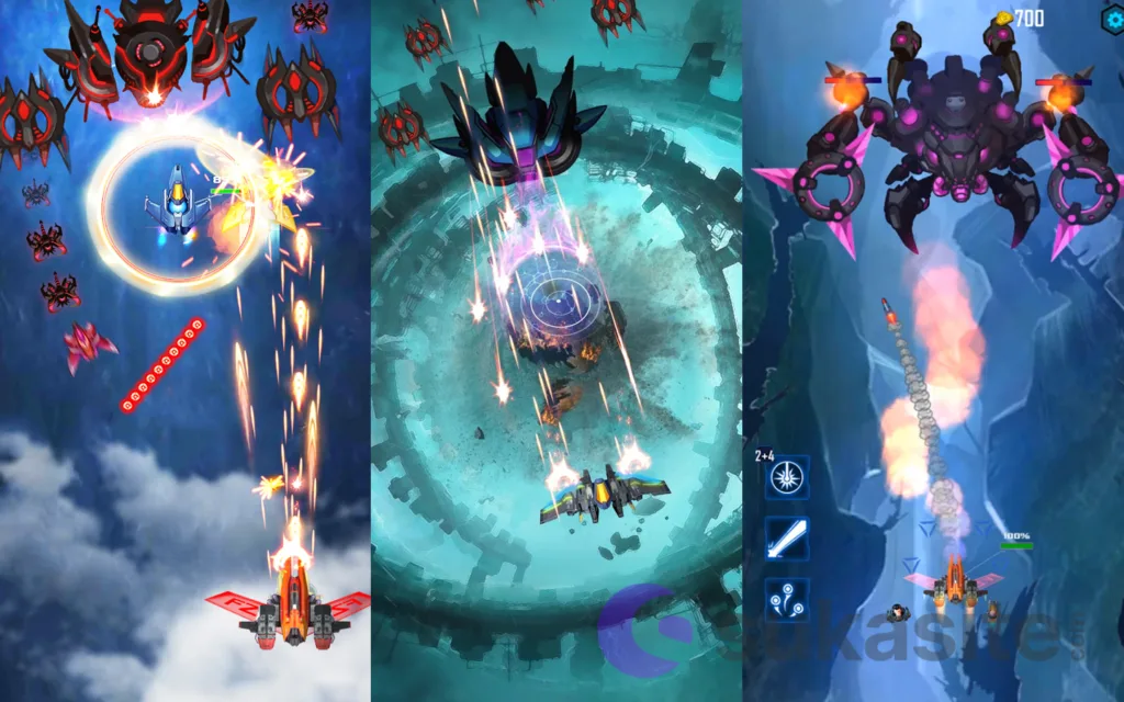 24 Game Perang Pesawat Tempur Terbaik untuk Android Game Perang Pesawat Tempur Transmute Galaxy Battle