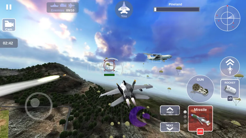 24 Game Perang Pesawat Tempur Terbaik untuk Android Game Perang Pesawat Tempur FoxOne Special Missions +