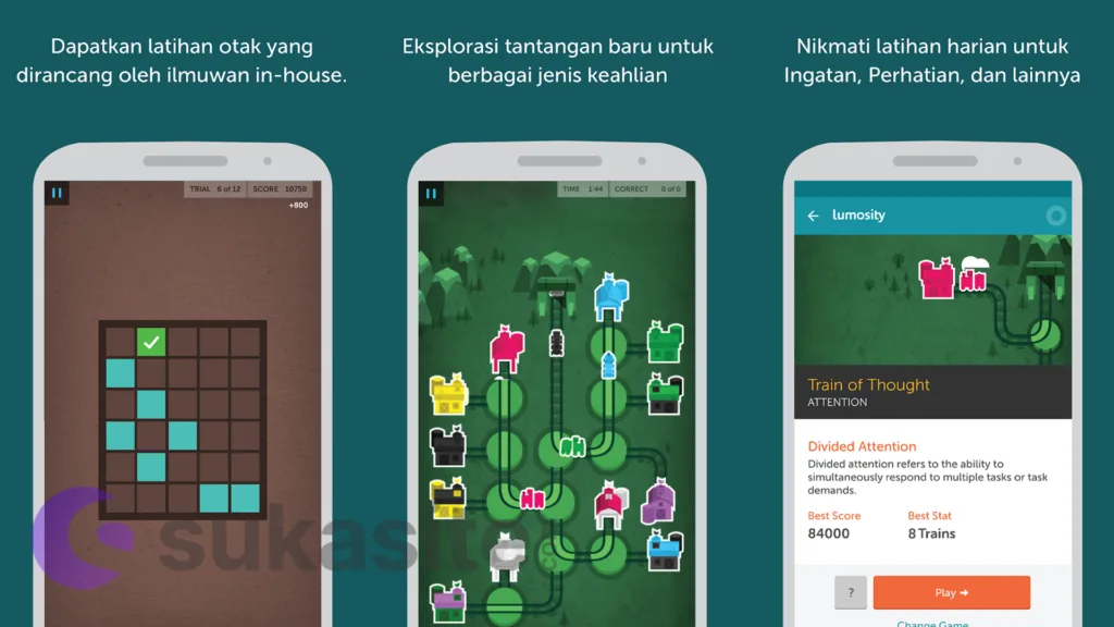 22 Game Asah Otak untuk Android Terbaik dan Menantang Game Asah Otak Lumosity: Brain Training