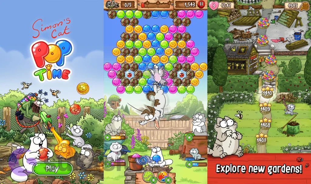 23 Game Kucing untuk Android yang Lucu dan Menggemaskan Game Kucing Simon’s Cat – Pop Time