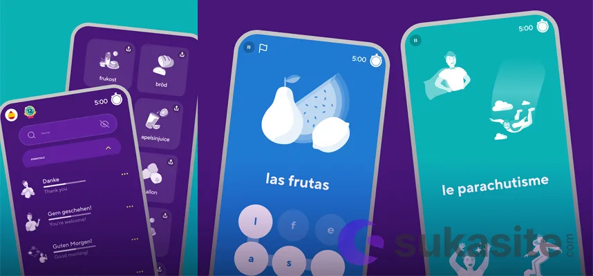 Game Belajar Bahasa Inggris Drops: Language Learning Games