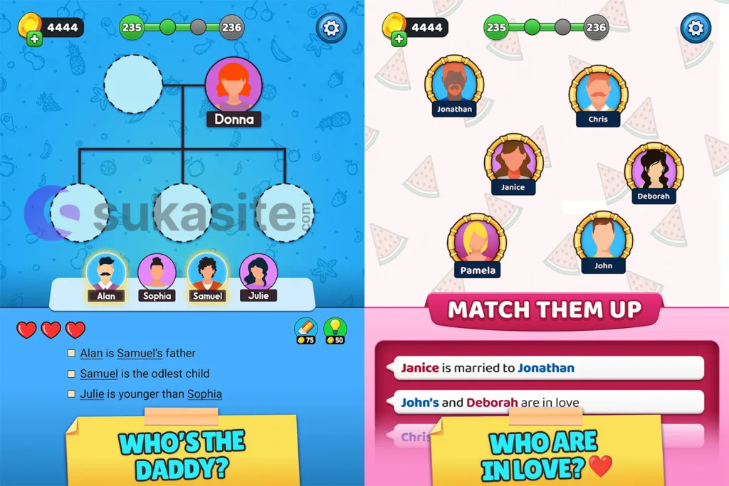 25 Game Puzzle Terbaik dan Mengasah Otak di Android Game Puzzle Family Tree! – Logic Puzzle